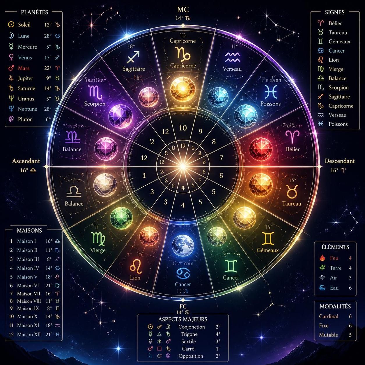 découvrez votre thème astral personnalisé pour mieux comprendre votre personnalité et vivre chaque jour en harmonie avec vous-même.