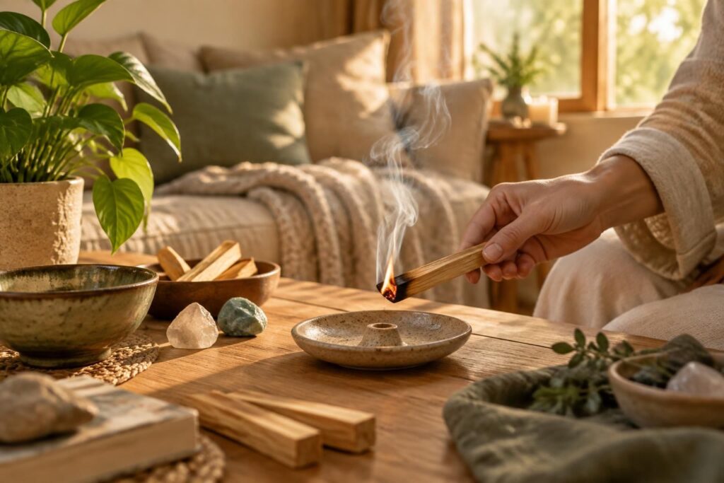 découvrez comment le palo santo, bois sacré aux notes apaisantes, transforme votre intérieur en un véritable havre de bien-être.